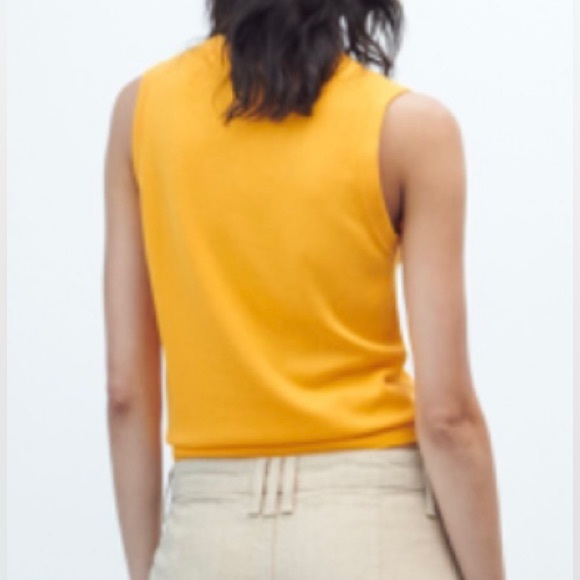 ZARA SLEEVELESS TOP SIZE M COLOR LIGHT YELLOW  NWT - Picture 5 of 13